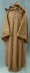 Robe:R174, Robe Style:Jedi Robe Episode I Obi-Wan, Robe Color:Brown, Front/Collar:Hooded with black hook and eye, Fiber:Fleece, Neck:28.5", Sleeve:33", Chest:Fits up to 62" (66"), Length:60.5", Height:Up to 6'.