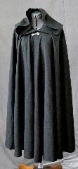 Robe:R193, Robe Style:Luke Skywalker, Episode 6, Robe Color:Black, Front/Collar:Hooded with Antiquity clasp, Approx. Size:Youth 8-12 years old, Fiber:Wool Suiting, Neck:23", Chest:26" - 36", Length:41".
