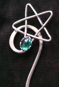 Star with stone hairstick