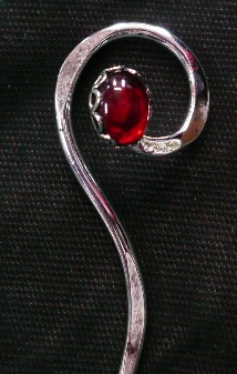 Spiral with stone hairstick