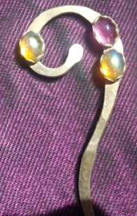 Spiral with stones hairstick