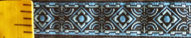 Blue and Brown
                          diamond garment trim