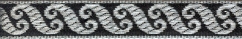 Black and silver scroll work
                          garment trim